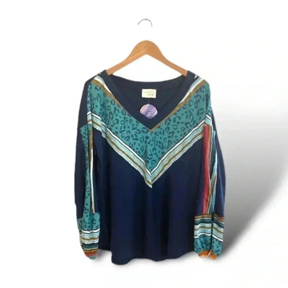 Brushed Waffle Vneck Tunic